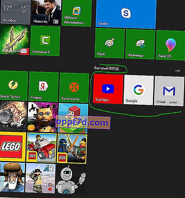 Hinzufügen von Site-Verknüpfungssymbolen zum Windows 10-Startbildschirm