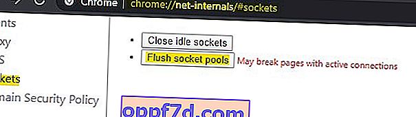 Sockets die een socket in de browser wissen