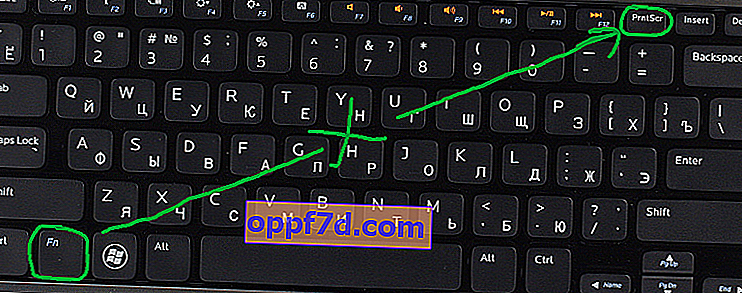 Druckbildschirm auf der Laptop-Tastatur